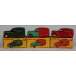 Three Dinky Toys Austin vans, comprising No. 470 'Shell', No. 471 'Nestlé' and No. 472 'Raleigh