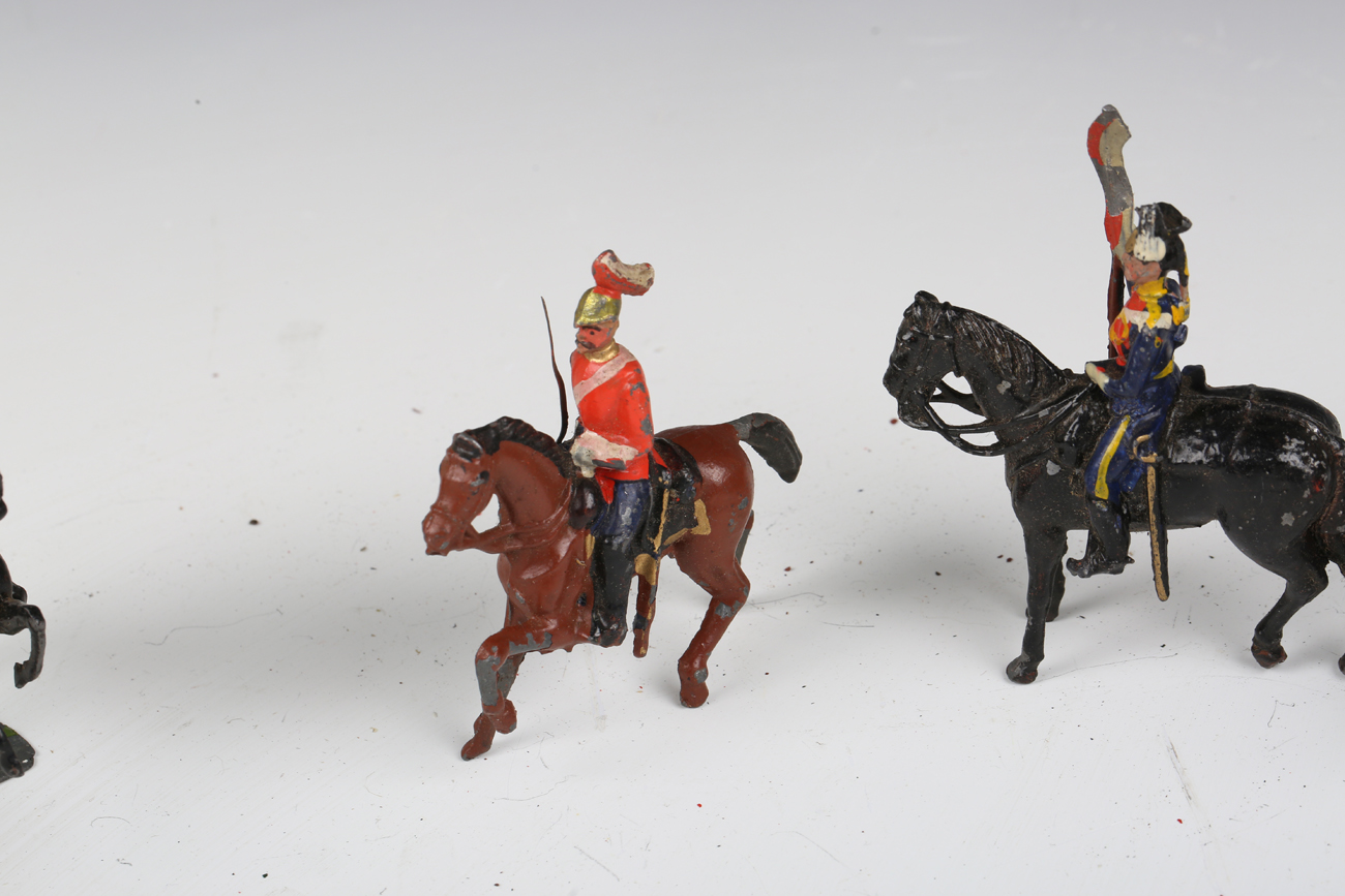 A collection of lead figures, including Highland 'plug head' soldiers and Life Guards, together with - Image 3 of 14