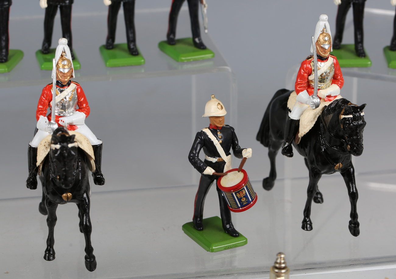 A small collection of Britains figure sets, including four No. 7230 Lifeguard mounted, four No. 7247 - Image 12 of 16
