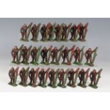 Twenty-five Crescent Toys lead figures of gorillas with treestumps.Buyer’s Premium 29.4% (