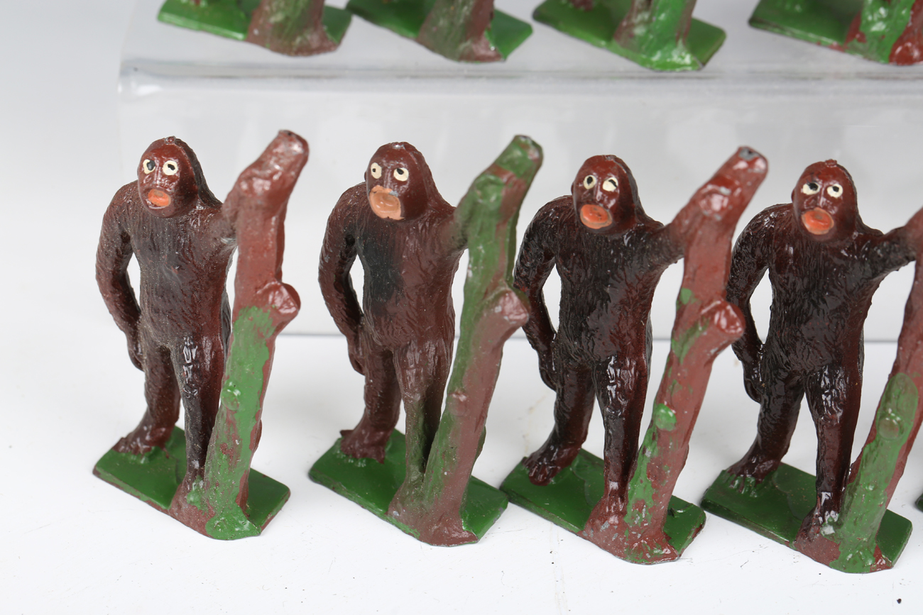Twenty-five Crescent Toys lead figures of gorillas with treestumps.Buyer’s Premium 29.4% ( - Image 4 of 7