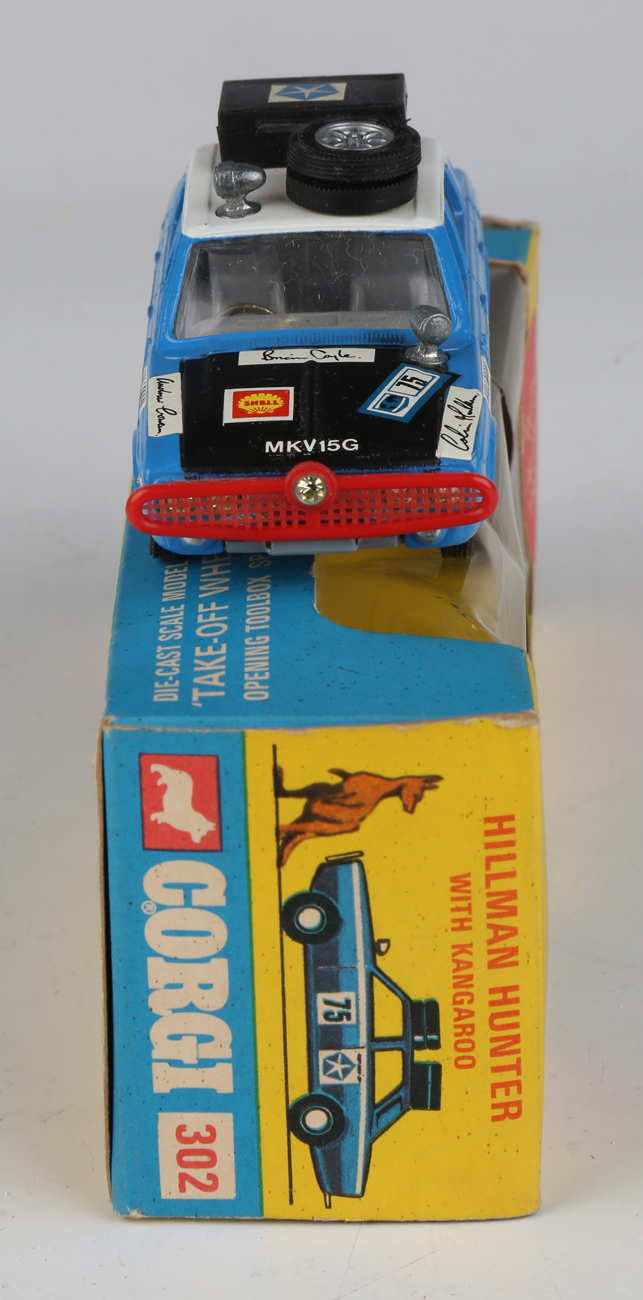 A Corgi Toys No. 302 Hillman Hunter, within a window box (lacking kangaroo, box creased, window - Image 7 of 21