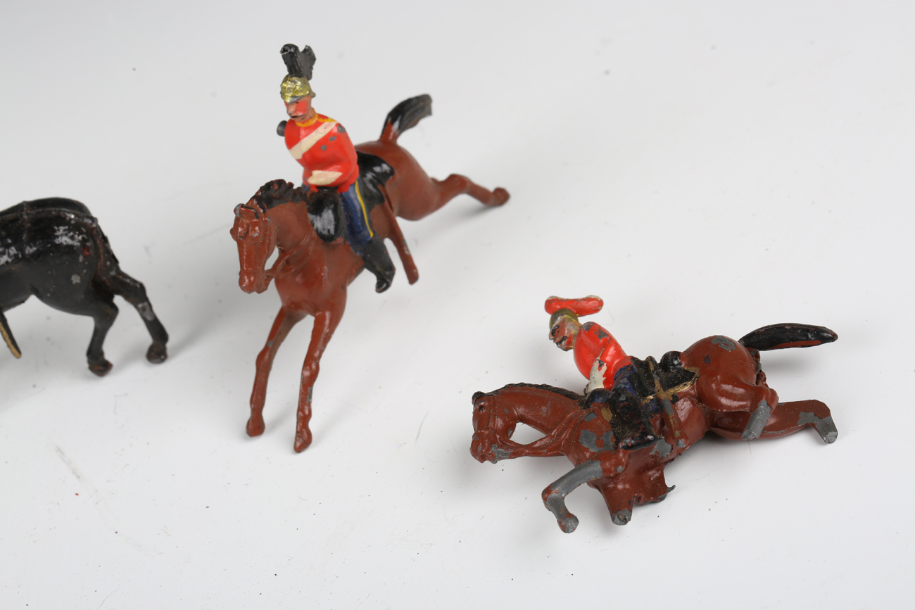 A collection of lead figures, including Highland 'plug head' soldiers and Life Guards, together with - Image 4 of 14