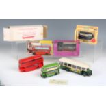 A collection of Matchbox, Budgie and other diecast and model vehicles and buses (playwear and