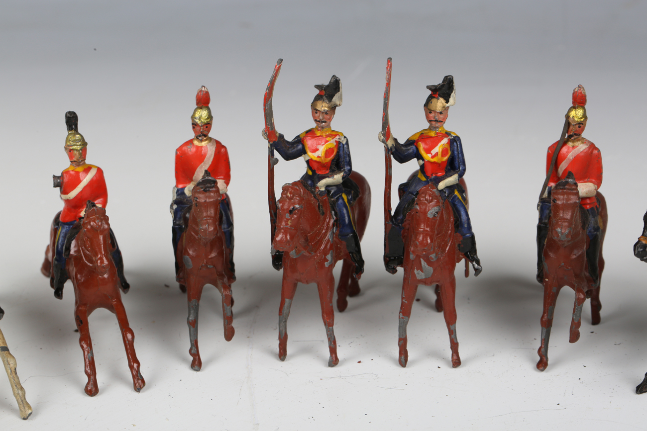 A collection of lead figures, including Highland 'plug head' soldiers and Life Guards, together with - Image 7 of 14