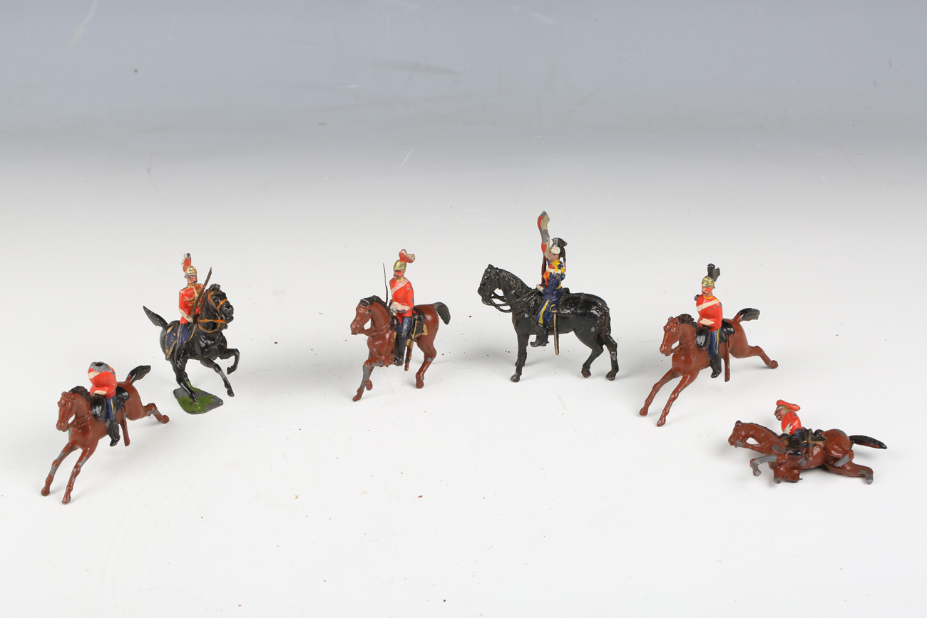 A collection of lead figures, including Highland 'plug head' soldiers and Life Guards, together with - Image 5 of 14