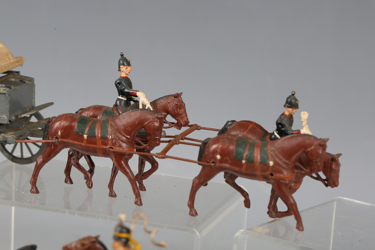 Four Britains lead horse-drawn field guns, a horse-drawn RAMC wagon, tents, two boxes and a box - Image 3 of 13