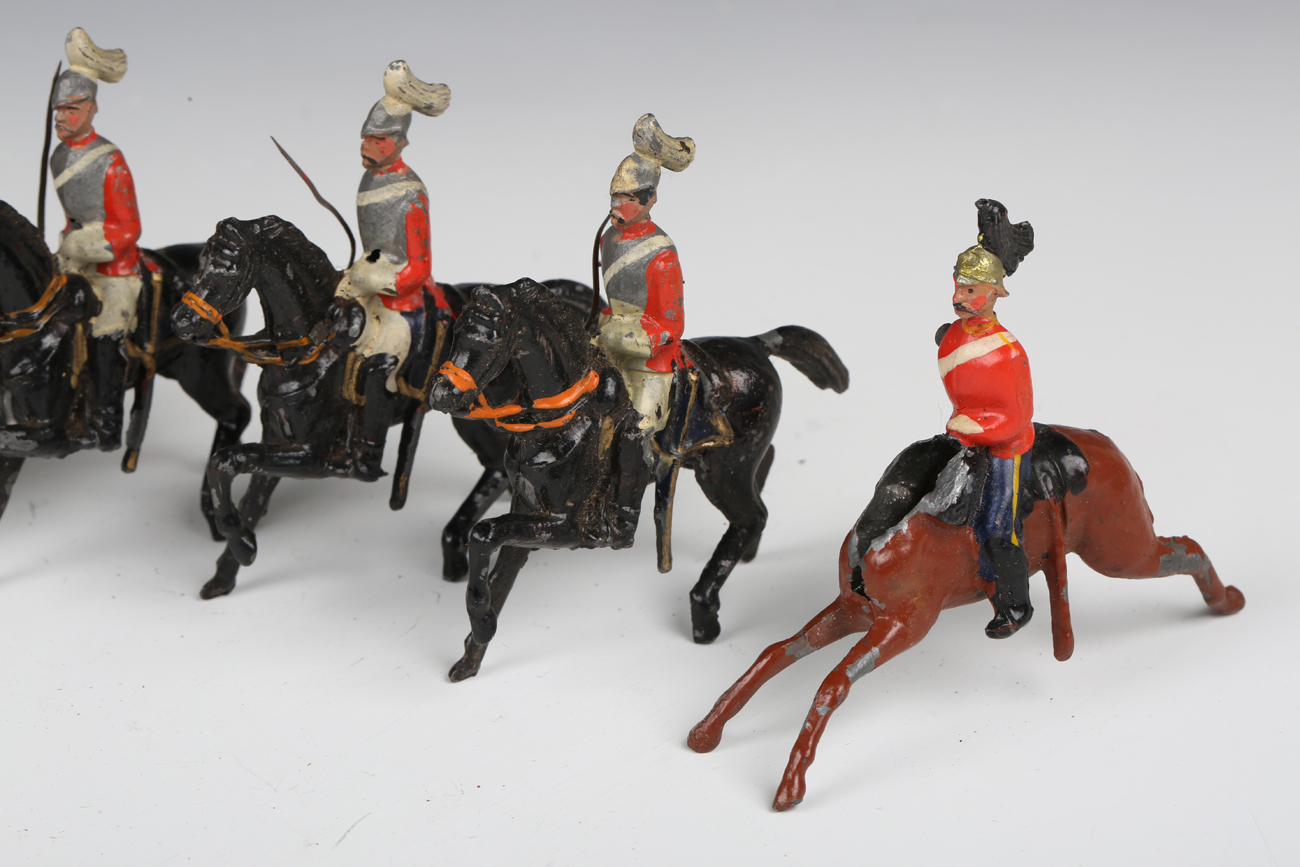 A collection of lead figures, including Highland 'plug head' soldiers and Life Guards, together with - Image 8 of 14