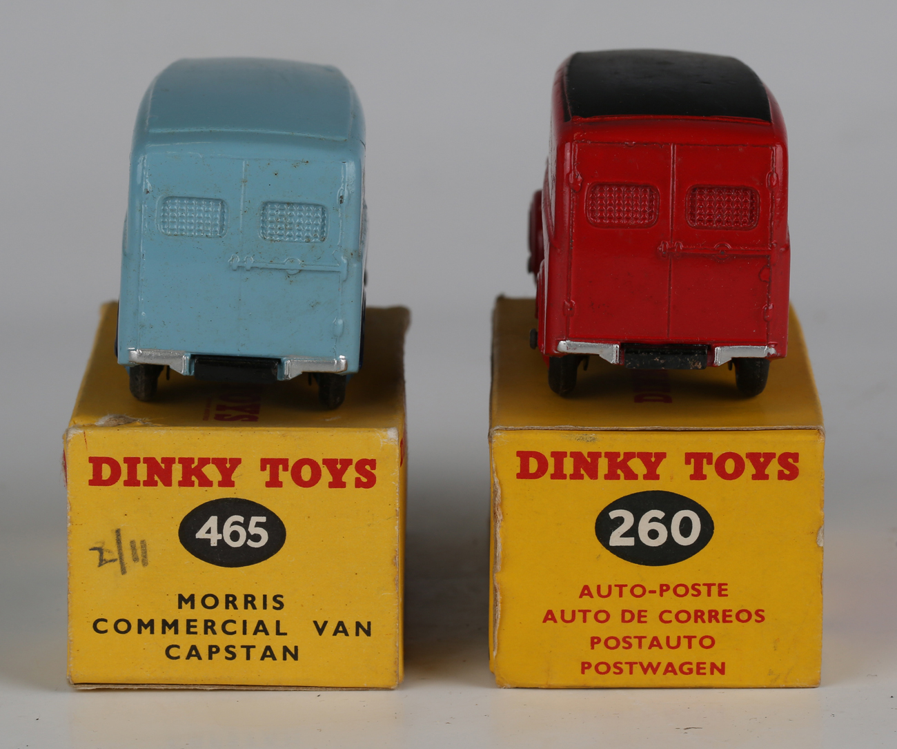 A Dinky Toys No. 465 Morris commercial van 'Capstan' and a No. 260 Morris van 'Royal Mail', both - Image 4 of 7