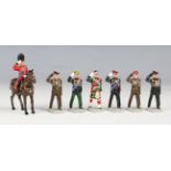 Four lead figure sets, comprising Dorset Soldiers King's Troop Royal Artillery gun team, Dorset