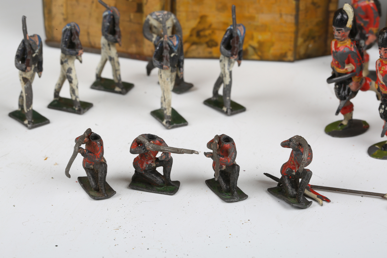A collection of lead figures, including Highland 'plug head' soldiers and Life Guards, together with - Image 11 of 14