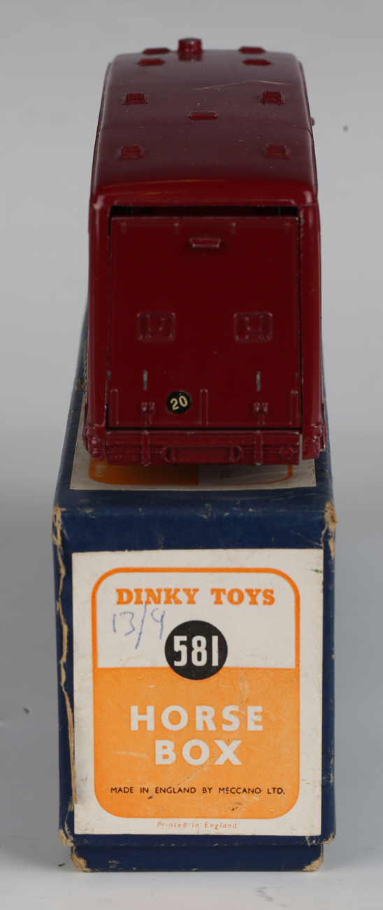 A Dinky Toys No. 581 horse box, boxed, and a No. 963 road grader with card stand and plastic - Image 17 of 20