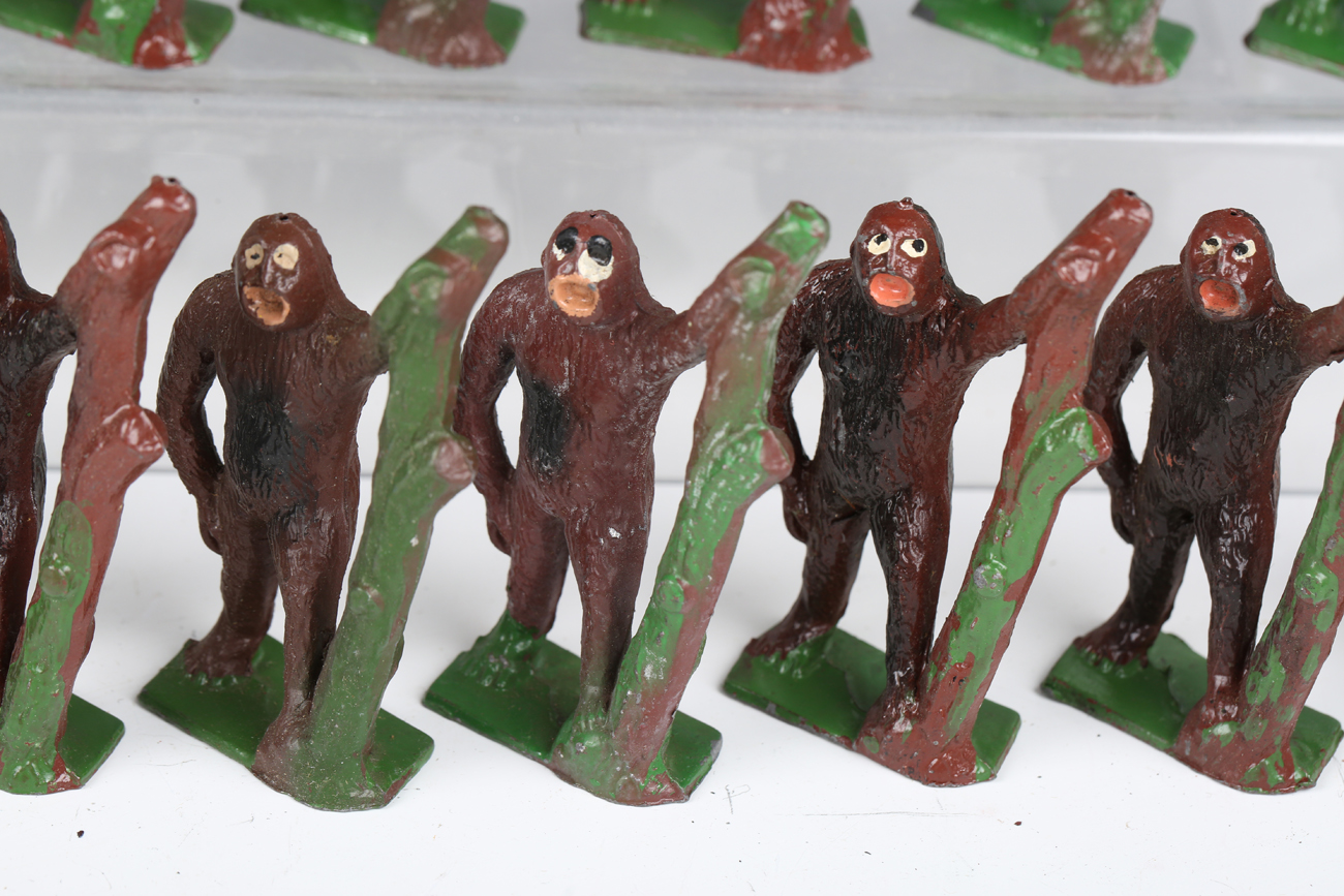 Twenty-five Crescent Toys lead figures of gorillas with treestumps.Buyer’s Premium 29.4% ( - Image 3 of 7