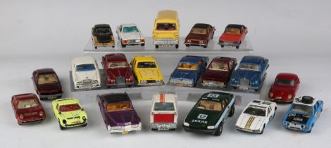 A collection of diecast vehicles, including a Dinky Toys No. 188 Jensen, a Spot-On Ford Zodiac and a