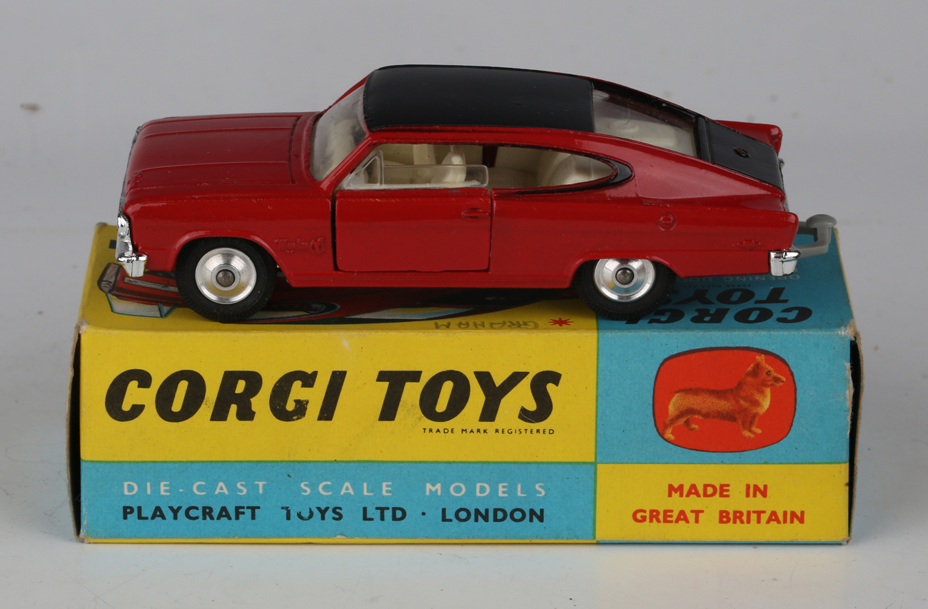 A small collection of Corgi Toys vehicles, comprising No. 325 Ford Mustang Fastback 2+2 - Image 6 of 11