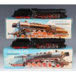 Three Märklin gauge HO locomotives and tenders, comprising No. 3047, No. 3048 and No. 3098, together