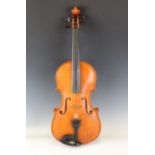 A viola with two-piece back, length of back excluding button 40.8cm, cased.Buyer’s Premium 29.4% (