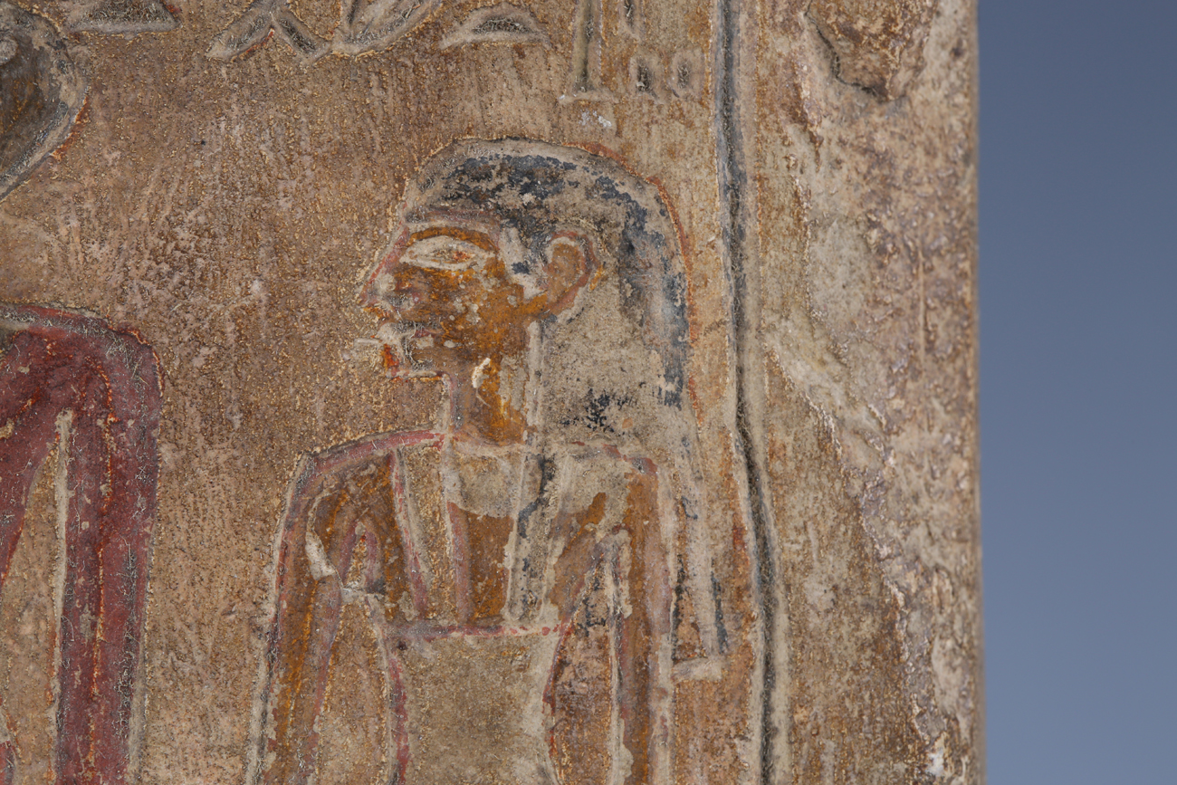 An Egyptian stone stela (grave marker), Middle Kingdom, 1991-1783 BC, the arched rectangular - Image 27 of 40