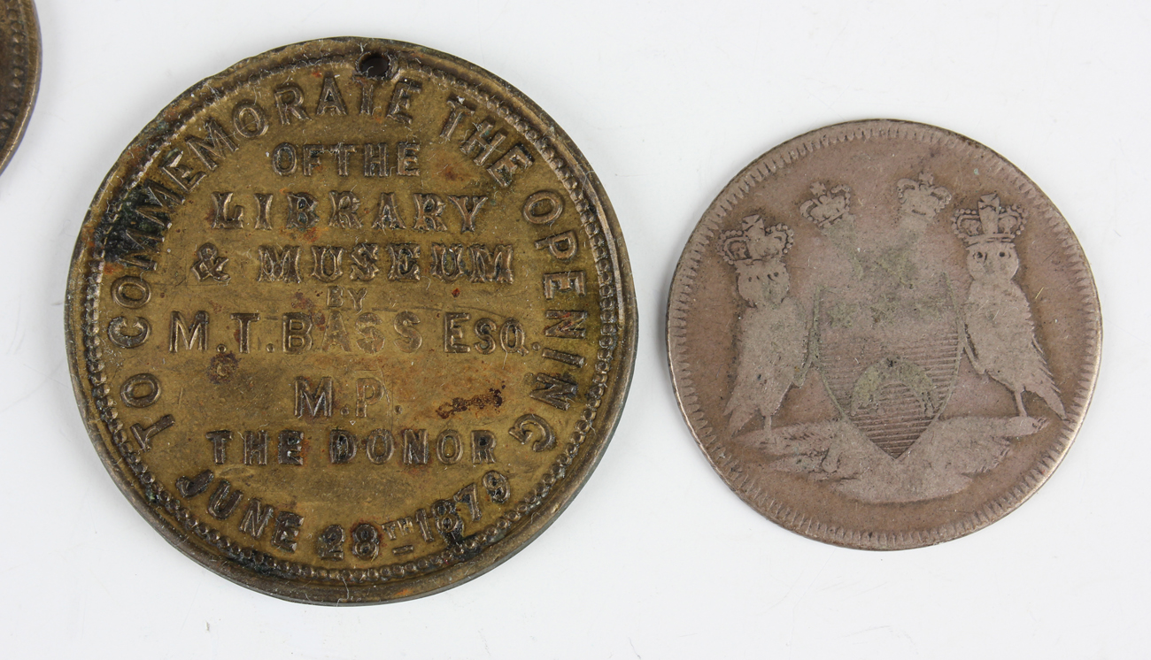 A collection of various 18th, 19th and 20th century tokens and medallions, including a small group - Image 2 of 6