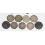 A collection of 18th, 19th and 20th century British silver, silver nickel and copper bronze coinage,