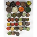 A large collection of various 19th and 20th century percussion cap and shooting-related tins,