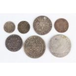 A small group of 17th and 18th century European silver coinage, including a France quarter-écu 1712,