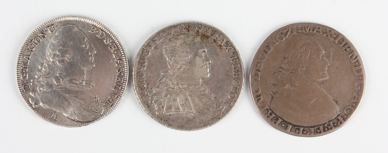 A German States Saxony-Albertine Friedrich August III silver thaler 1795 IEC, a German Bavaria Josef - Image 2 of 2