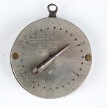 A rare mid to late 19th century white metal mounted steel game shooting counter by G. & J.W.