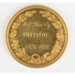 A William IV Westminster Fire Office gold medallion, awarded to director William Blew Esq, dated