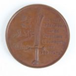 An Egypt, Abdul Aziz, Mehmet Ali Pasha, Victory at Nassabin 1839 copper commemorative medallion by