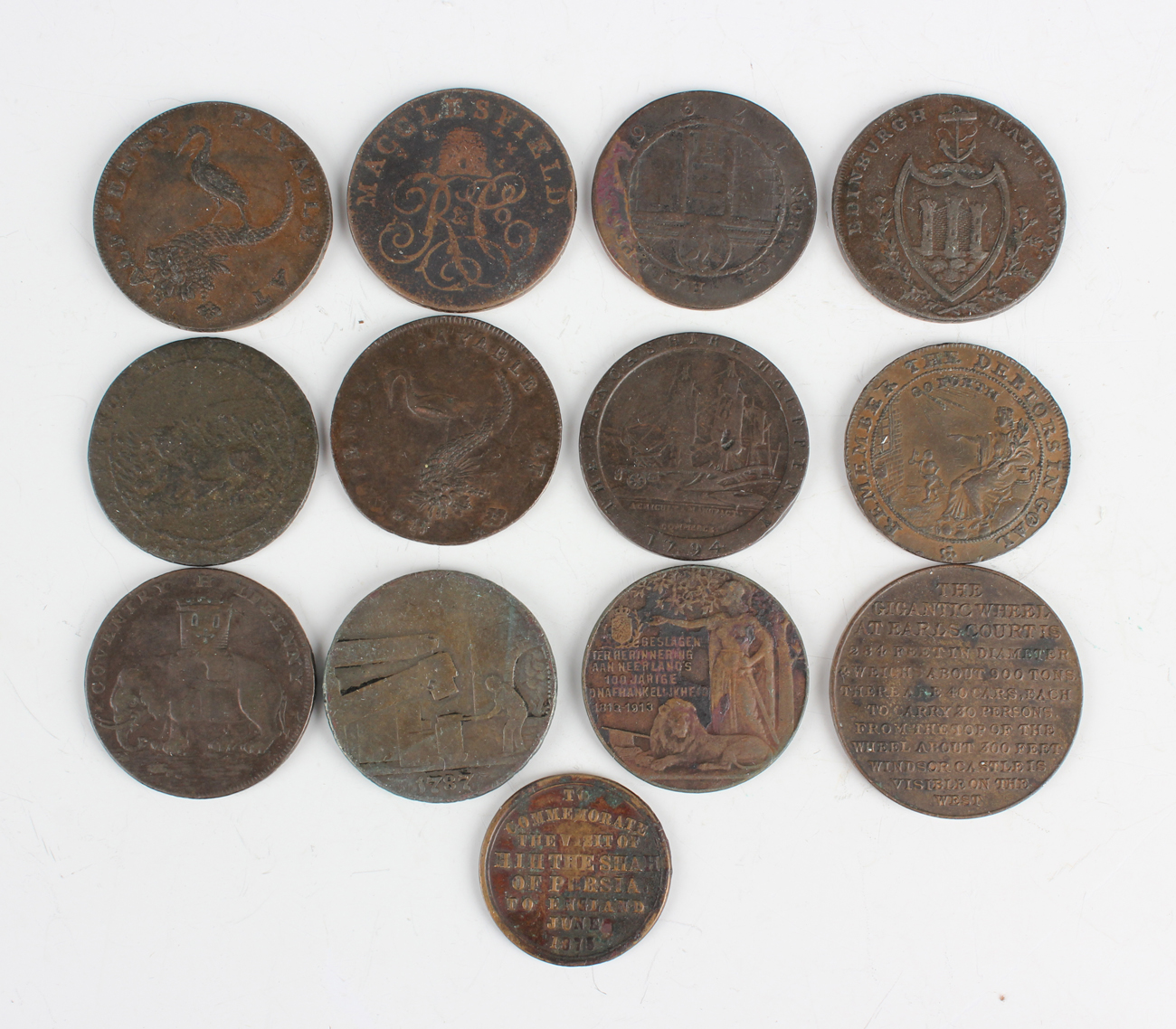 A collection of various 18th, 19th and 20th century tokens and medallions, including a small group - Image 5 of 6