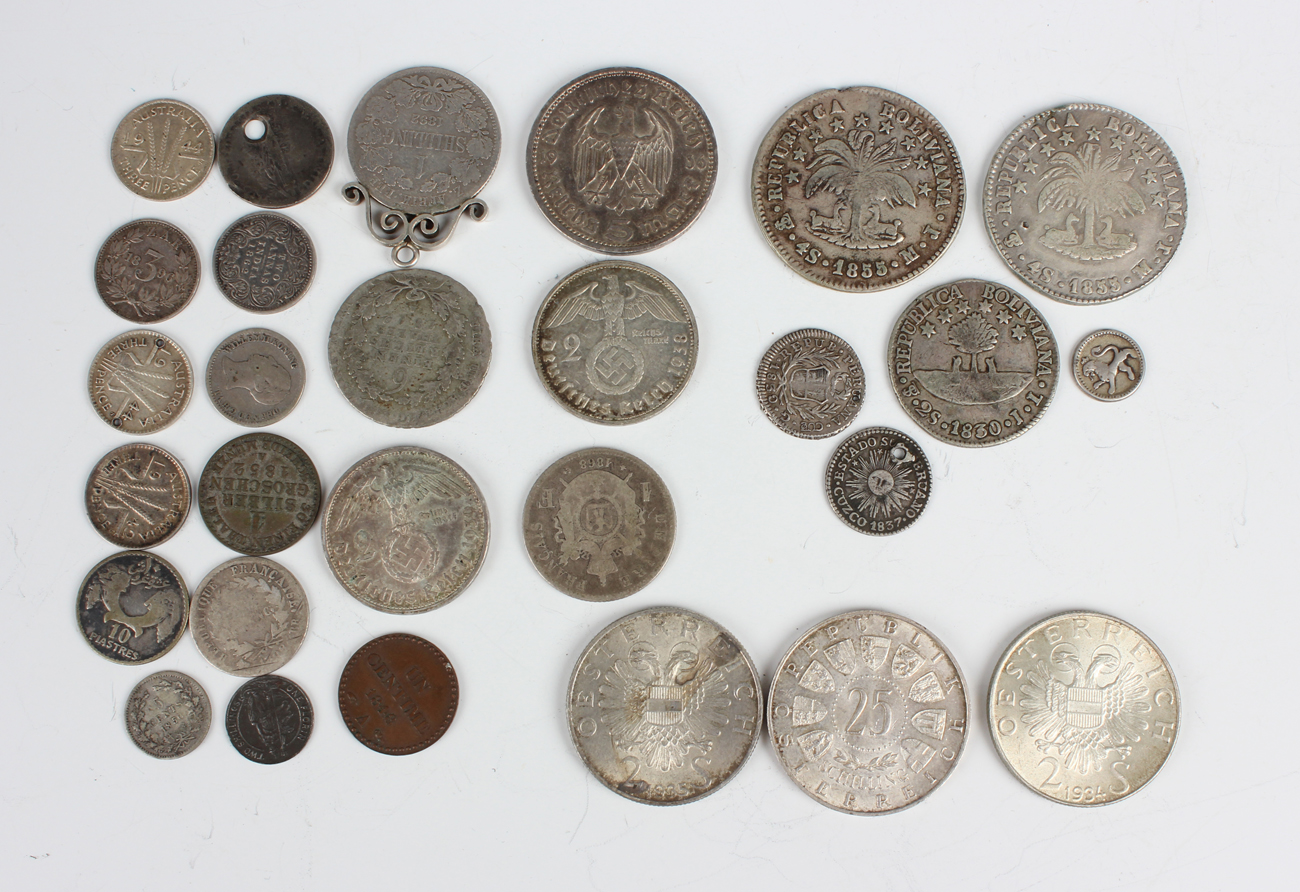 A large collection of 18th, 19th and 20th century European and world coinage, including Germany,