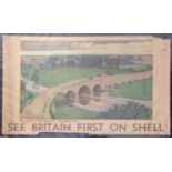 William Dacre Adams - 'See Britain First on Shell, Shillingford Bridge, Oxfordshire' (Advertising