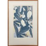 James Thomas Armour Osborne - 'Puffins', colour linocut, signed, titled, editioned 8/30 and dated