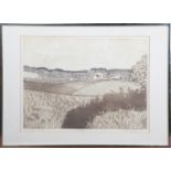 John Brunsdon - 'Towards Abbotsbury', 20th century etching on wove paper, signed, titled and