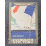 Compagnie Générale Transatlantique - 'French Line, Plymouth, New York' (Ocean Liner Travel