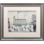 Laurence Stephen Lowry [L.S. Lowry] - Mill Scene, offset lithograph, signed in pencil, from the