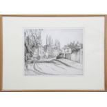 Edgar Holloway - 'Canterbury', monochrome etching on laid paper, signed and editioned 1/50 in