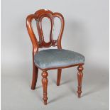 A modern Victorian style mahogany diminutive doll's or teddy bear's dining chair, height 46cm, width