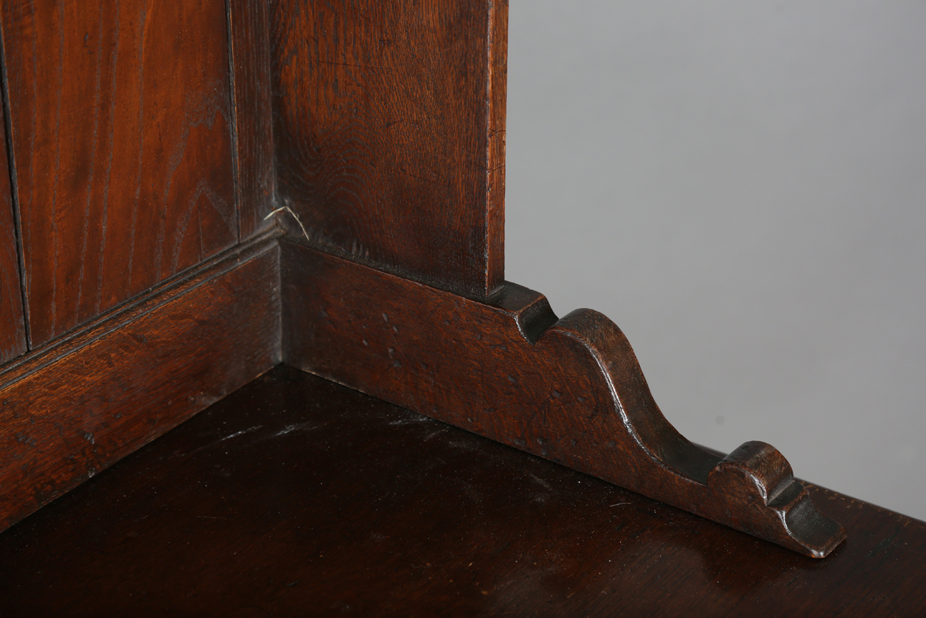 A 20th century William and Mary style oak dresser, the two drawers with applied geometric mouldings, - Image 3 of 13