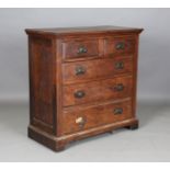 An Edwardian oak chest of drawers, height 106cm, width 108cm, depth 52cm.Buyer’s Premium 29.4% (