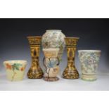 A large mixed group of mostly British art and decorative pottery, late 19th and 20th century,