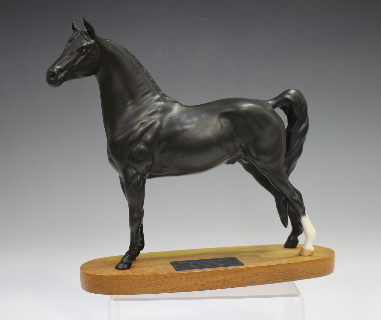 A Beswick Connoisseur Series matt black Morgan Stallion Horse 'Tarryall Maestro', designed by Graham