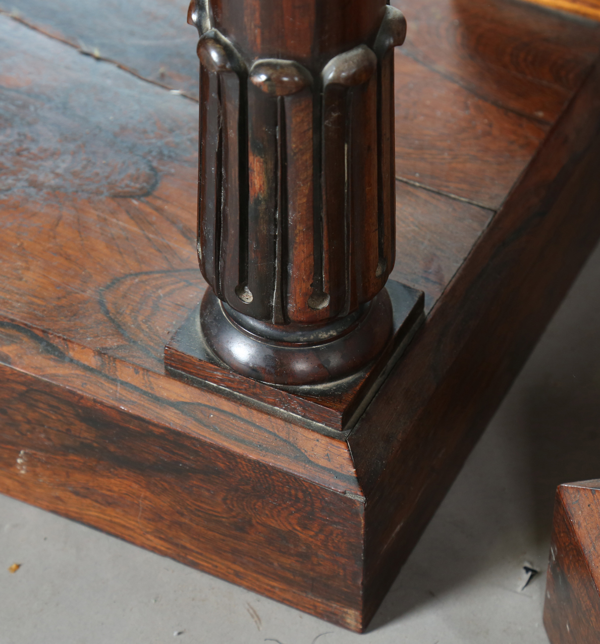 A pair of Regency rosewood pier tables, in the manner of Gillows of Lancaster, each white marble top - Image 14 of 22
