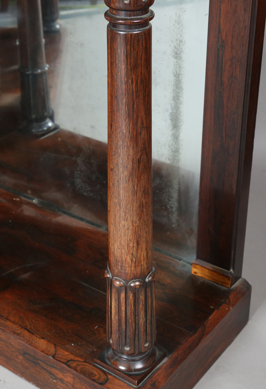 A pair of Regency rosewood pier tables, in the manner of Gillows of Lancaster, each white marble top - Image 10 of 22
