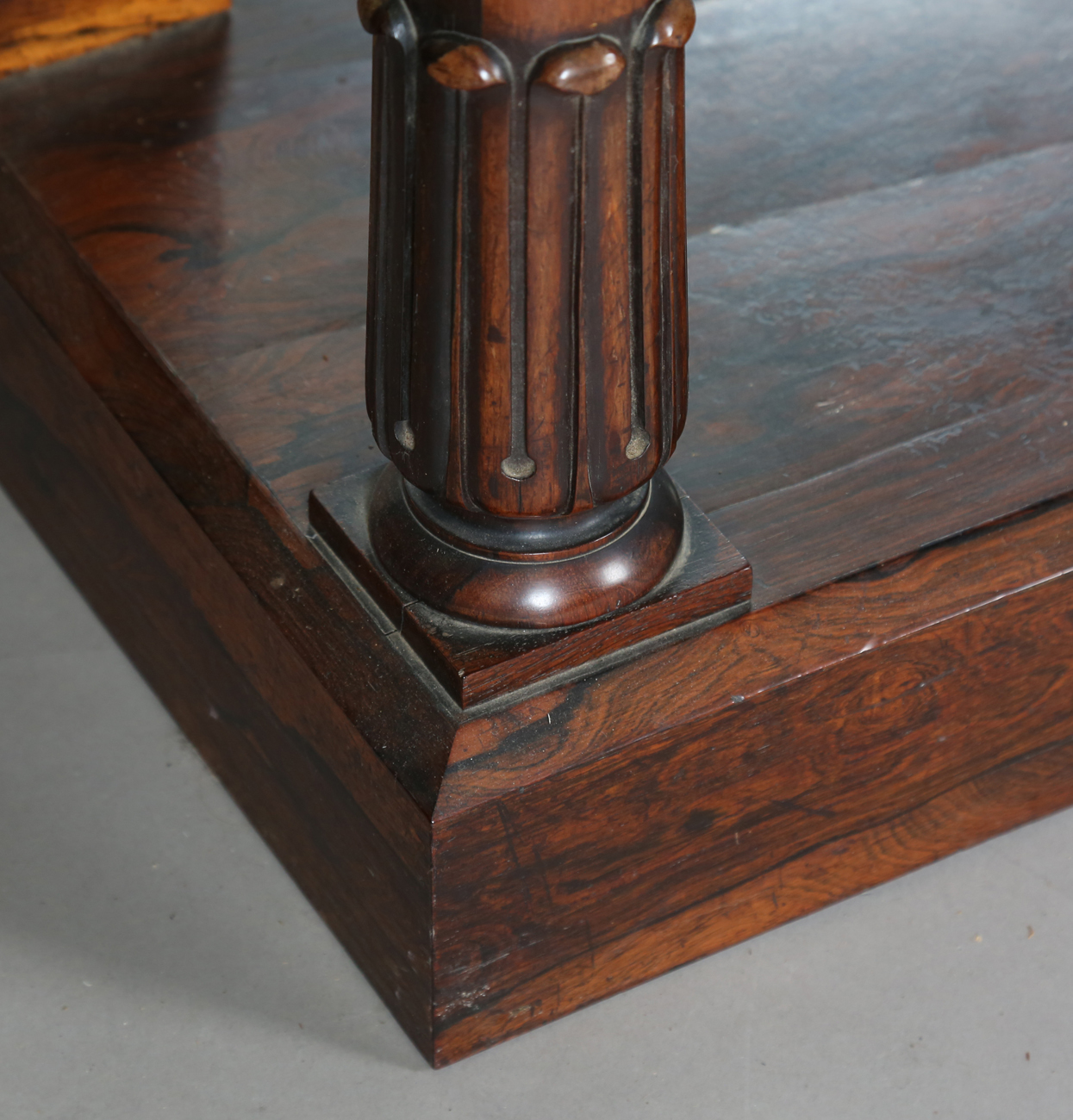A pair of Regency rosewood pier tables, in the manner of Gillows of Lancaster, each white marble top - Image 19 of 22