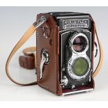 A Franke & Heidecke Rolleiflex twin-lens reflex camera, serial number 'T 2163641', with Heidosmat 1: