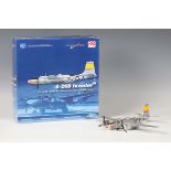 Five HM 1:72 scale model aircraft, comprising F-6F5 'Hellcat', Douglas SBD Dauntless, A-26B Invader,