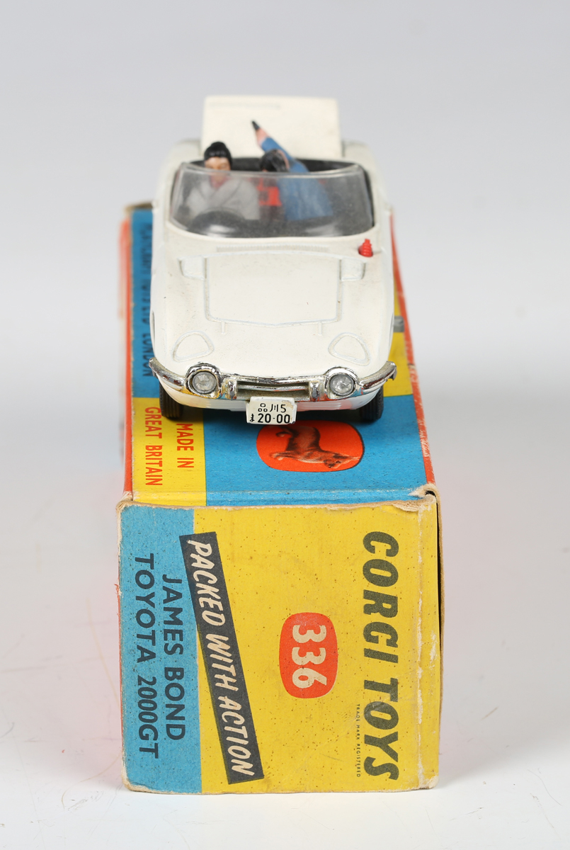 A Corgi Toys No. 336 James Bond Toyota 2000 GT, boxed with diorama, card packing, lapel badge, - Image 7 of 36