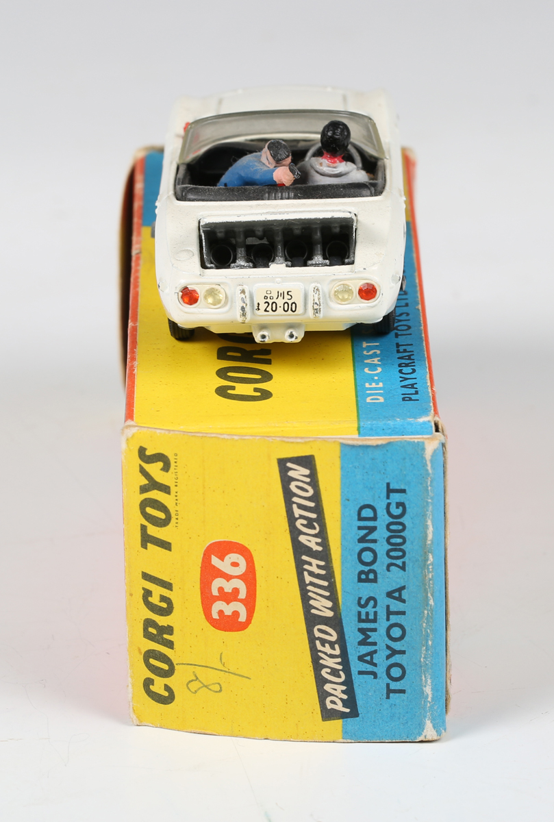 A Corgi Toys No. 336 James Bond Toyota 2000 GT, boxed with diorama, card packing, lapel badge, - Image 5 of 36